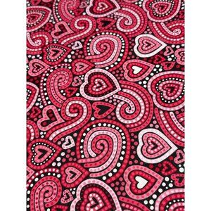 Heart & Paisley Cotton Fabric 1/2" x 44"  by Challis & Roos for Fabric Tradition